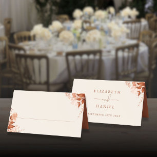 Rustic Floral Autumn Fall Wedding Place Card