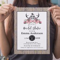 Rustic Floral Barnwood Hunt is Over Bridal Shower