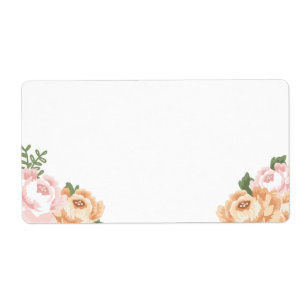 Rustic Floral Blank Large Address Labels