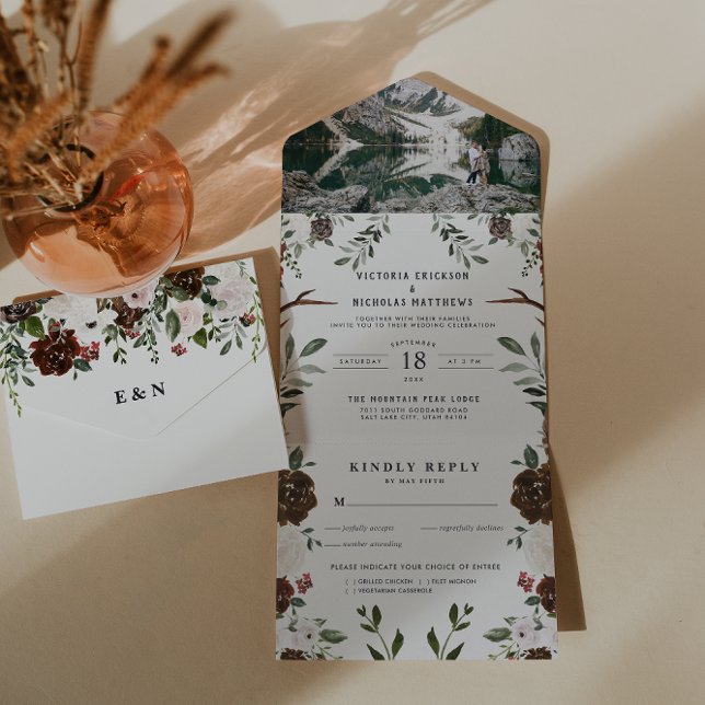 Rustic Floral Boho | All in One Wedding Invite (Creator Uploaded)