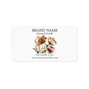 Rustic Floral Boho Colour Product Label 