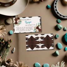 Rustic Floral Boho Recipe Request Bridal Shower 