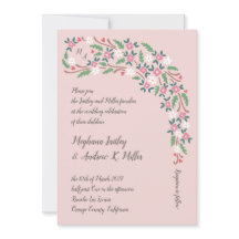 Rustic Floral Bough with Monogram