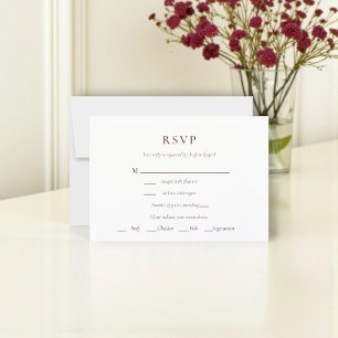 Rustic Floral Bouquet RSVP Card