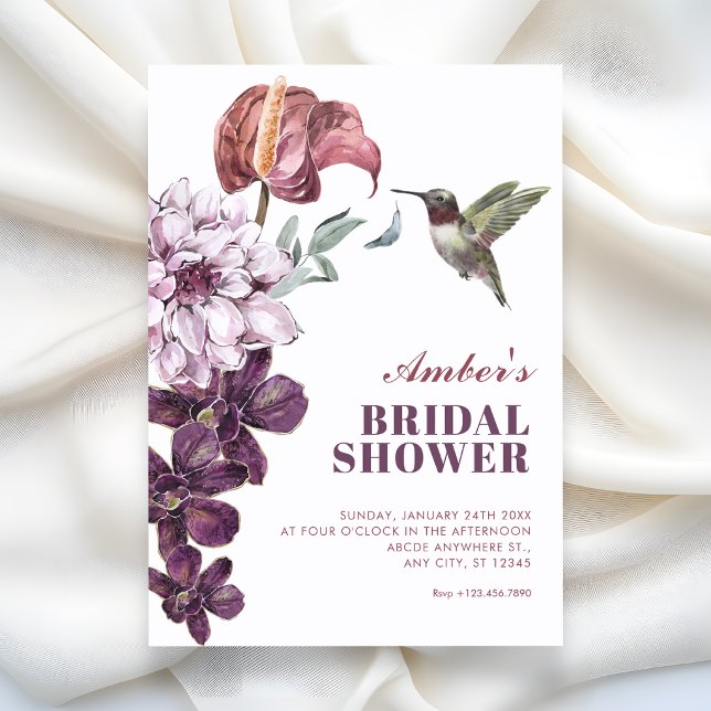 Rustic floral bridal shower invitation (Creator Uploaded)