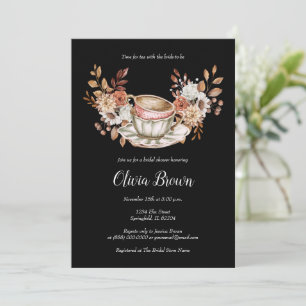 Rustic Floral Bridal Tea Invitation