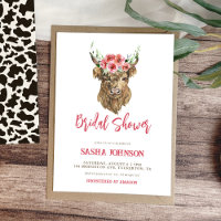 Rustic Floral & Cow Print Western Bridal Shower