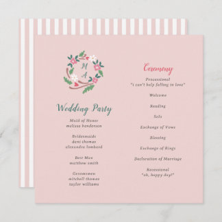 Rustic Floral Crest With Monogram