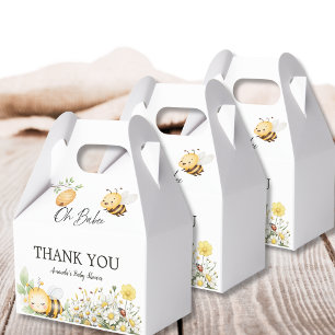 Rustic Floral Daisy Oh Babee Honey Bee Baby Shower Favour Box