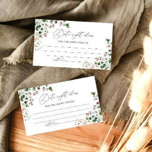 Rustic Floral Date Night Ideas Card