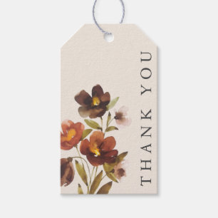 Rustic Floral Elegant Minimal Wedding Gift Tags