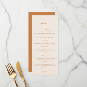 Rustic Floral Elegant Minimal Wedding   Menu