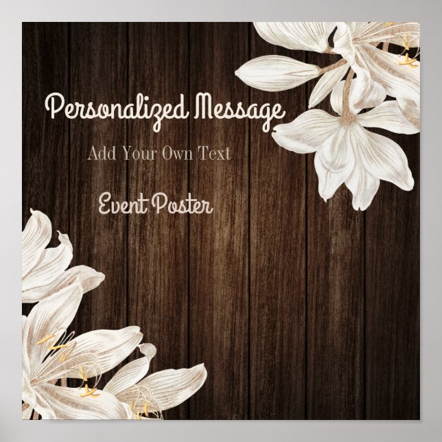 Rustic/Floral Event Poster (Front)
