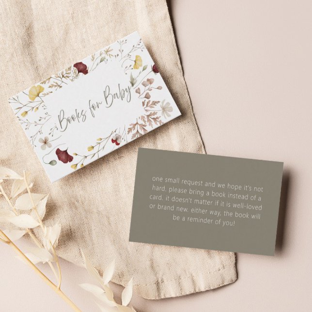 Rustic Floral Frame Books for Baby | Enclosure Card (Creator Uploaded)