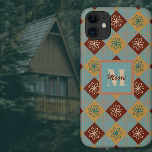 Rustic Floral Geometric Gingham-Fading Sun Palette