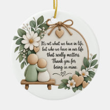 Rustic Floral Gratitude Quote Friendship Keepsake