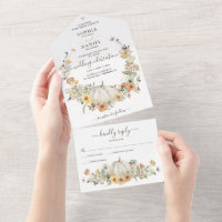 Rustic Floral Harvest Fall Pumpkin Wedding All In