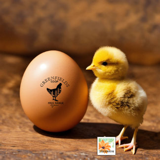 RUSTIC floral hen country farm name Rubber Stamp