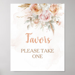 Rustic Floral Isn't She Onederful Birthday Favours Poster