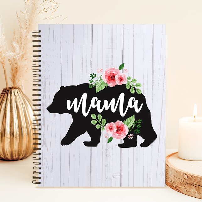 Rustic Floral Mama Bear  Notebook (Creator Uploaded)