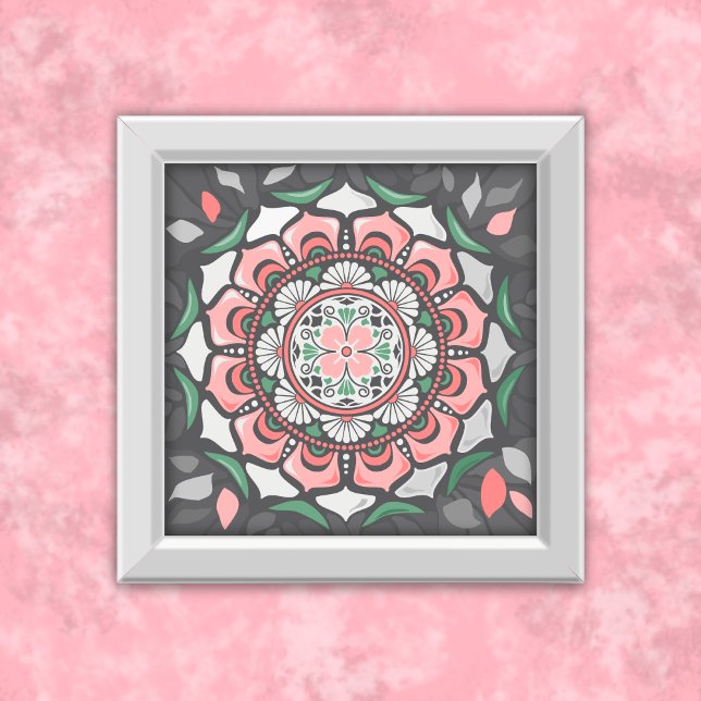 Rustic Floral Mandala Poster (Creator Uploaded)