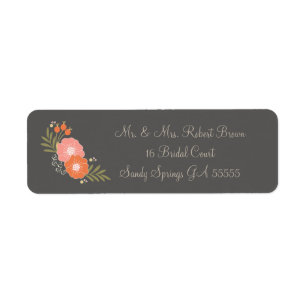Rustic Floral Mr and Mrs. Address Labels