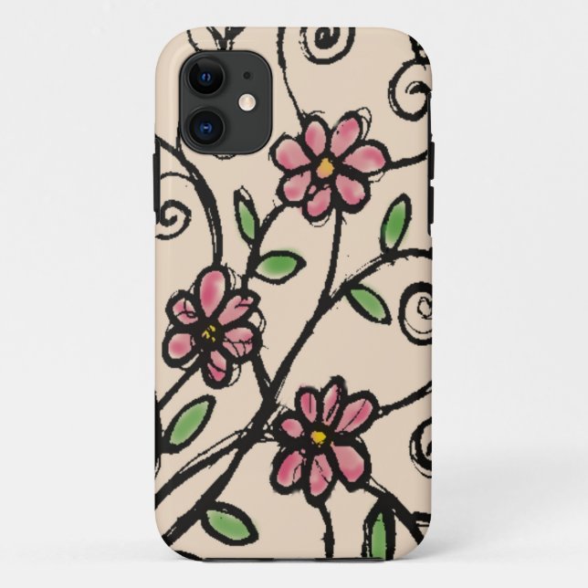 Rustic Floral Pattern Case-Mate iPhone Case (Back)
