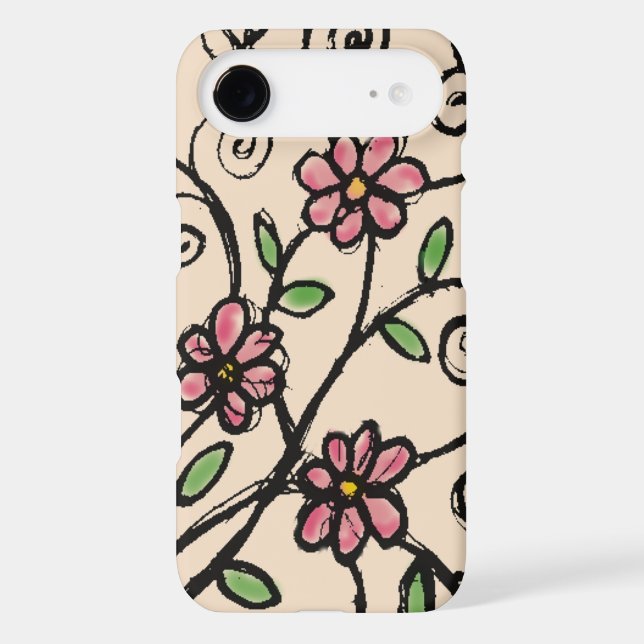 Rustic Floral Pattern Case-Mate iPhone Case (Back)