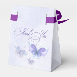 Rustic Floral Purple Lilac Butterflies Quinceanera Favour Box