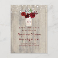 Rustic Floral Save the Date