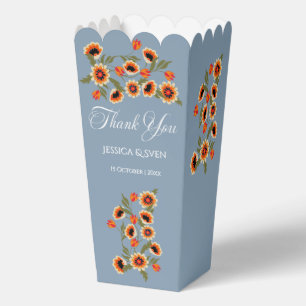 Rustic Floral Scandinavian Folk-Inspired Wedding Favour Box