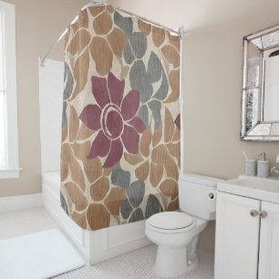 Rustic Floral Shower Curtain
