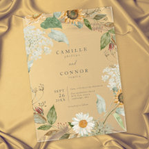 Rustic Floral Sunflower Wildflower Wedding
