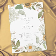 Rustic Floral Sunflower Wildflower Wedding