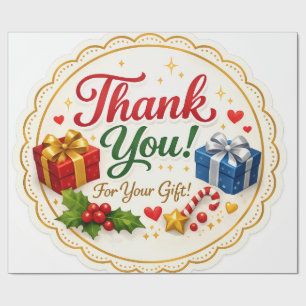 Rustic Floral Thank You For Your Gift Wrapping Paper