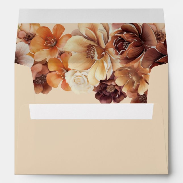 Rustic Floral Wedding Envelope (Back (Bottom))
