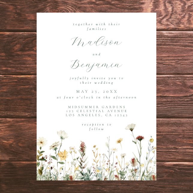 Rustic Floral Wedding Invitation (Creator Uploaded)