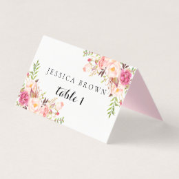Rustic Floral Wedding Place Card Table Number 01 Rustic Floral Wedding Place Card Table Number 01