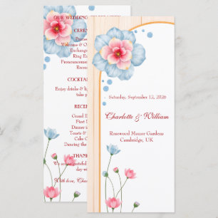 Rustic Floral Wedding Program