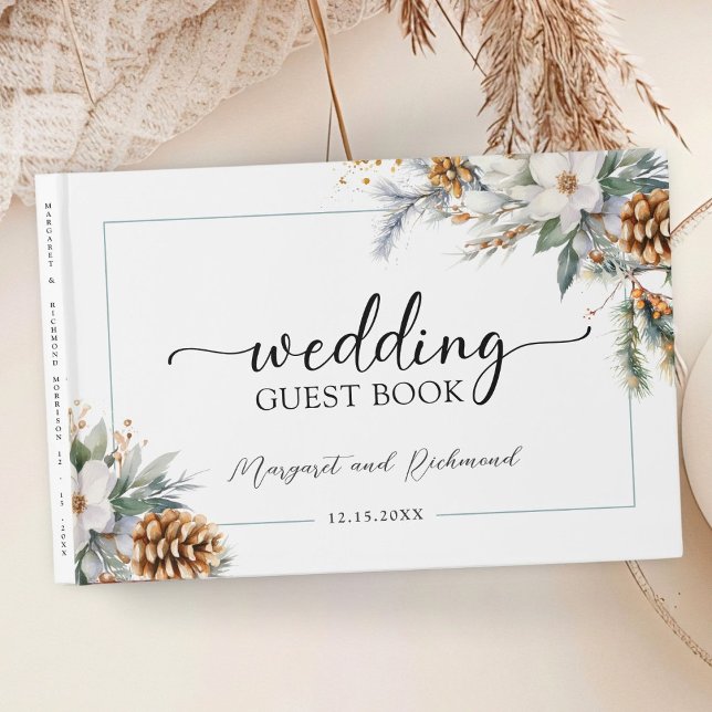 Rustic Floral Winter Wedding Guest Book (Creator Uploaded)