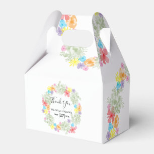 Rustic Floral Wreath Wedding Favour Box
