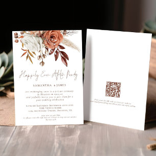 Rustic Florals Happily Ever Party Wedding Invitation