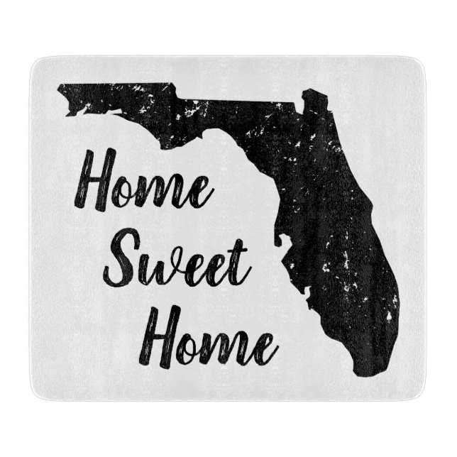 Rustic Florida state panhandle map outline logo Cutting Board (Front)