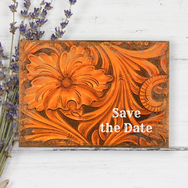Rustic Flower Country Western Save the Date Invitation (Creator Uploaded)