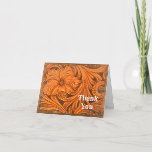 Rustic Flower Country Western Thank You Card