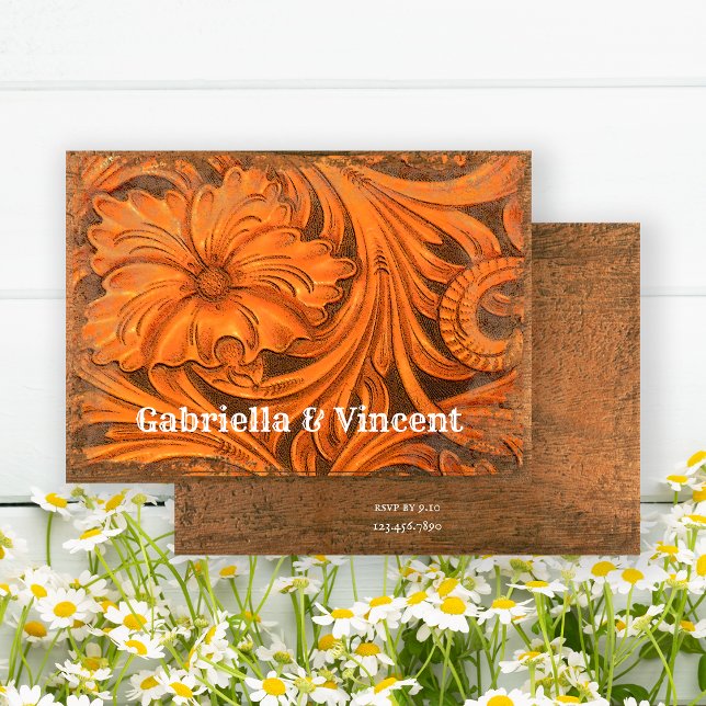 Rustic Flower Couples Western Wedding Shower Invitation (Creator Uploaded)