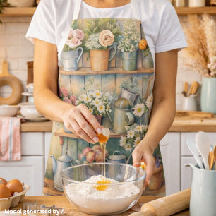 Rustic Flower Market – Vintage Cottagecore Apron