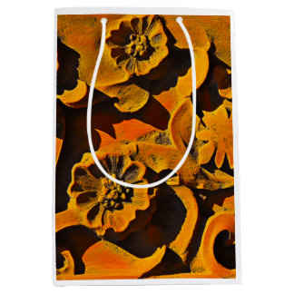 Rustic Flower Pattern Medium Gift Bag