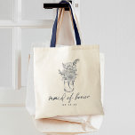 Rustic Flowers Mason Jar Calligraphy Maid of Honor Tote Bag<br><div class="desc">Rustic wildflowers in a mason jar with modern typography tote bag for wedding maid of honor.</div>