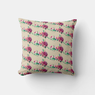 Rustic Flowers Throw Cushion